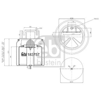 Ressort pneumatique, suspension pneumatique FEBI BILSTEIN 183757