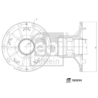 Moyeu de roue avant FEBI BILSTEIN 180694