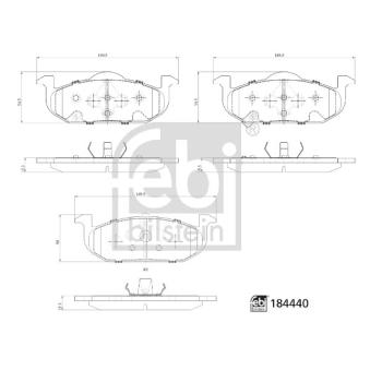 Jeu de 4 plaquettes de frein avant FEBI BILSTEIN