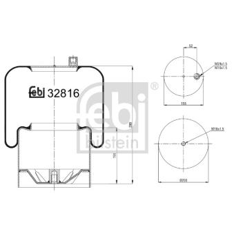 Soufflet à air, suspension pneumatique FEBI BILSTEIN
