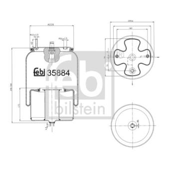 Soufflet à air, suspension pneumatique FEBI BILSTEIN 35884