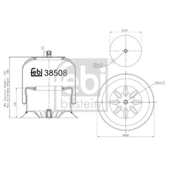 Soufflet à air, suspension pneumatique FEBI BILSTEIN 38508