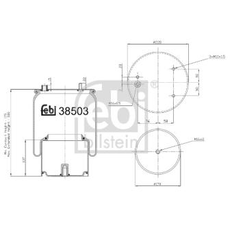 Soufflet à air, suspension pneumatique FEBI BILSTEIN 38503
