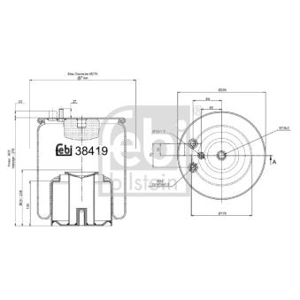 Soufflet à air, suspension pneumatique FEBI BILSTEIN 38419