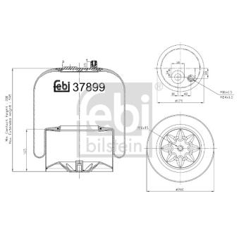 Soufflet à air, suspension pneumatique FEBI BILSTEIN 37899
