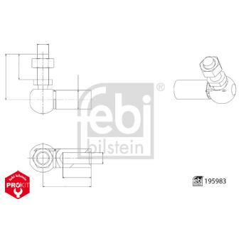 Rotule, tringlerie de commande FEBI BILSTEIN 195983