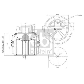 Soufflet à air, suspension pneumatique FEBI BILSTEIN 102551