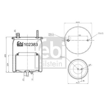 Soufflet à air, suspension pneumatique FEBI BILSTEIN 102383