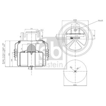 Soufflet à air, suspension pneumatique FEBI BILSTEIN 104536