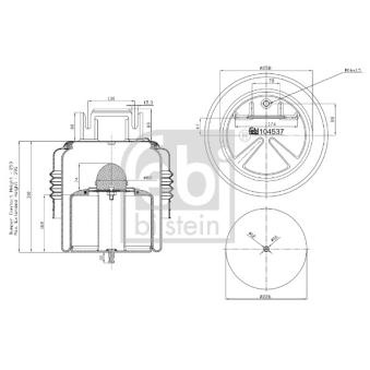 Soufflet à air, suspension pneumatique FEBI BILSTEIN 104537