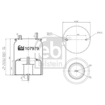 Soufflet à air, suspension pneumatique FEBI BILSTEIN 107979