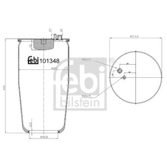 Soufflet à air, suspension pneumatique FEBI BILSTEIN 101348