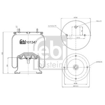 Soufflet à air, suspension pneumatique FEBI BILSTEIN 101347