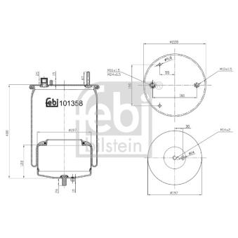 Soufflet à air, suspension pneumatique FEBI BILSTEIN 101358