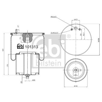 Soufflet à air, suspension pneumatique FEBI BILSTEIN 101313