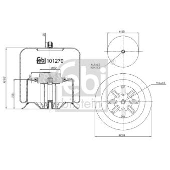 Soufflet à air, suspension pneumatique FEBI BILSTEIN 101270