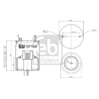 Soufflet à air, suspension pneumatique FEBI BILSTEIN 107169
