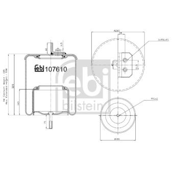 Soufflet à air, suspension pneumatique FEBI BILSTEIN 107610