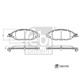 Jeu de 4 plaquettes de frein avant FEBI BILSTEIN