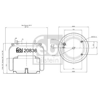 Soufflet à air, suspension pneumatique FEBI BILSTEIN