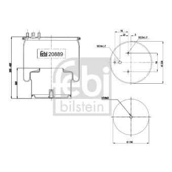 Soufflet à air, suspension pneumatique FEBI BILSTEIN 20889