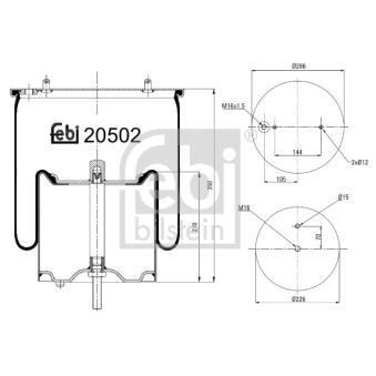 Soufflet à air, suspension pneumatique FEBI BILSTEIN 20502