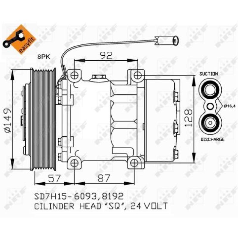 Compresseur, climatisation NRF 32699 - Visuel 3