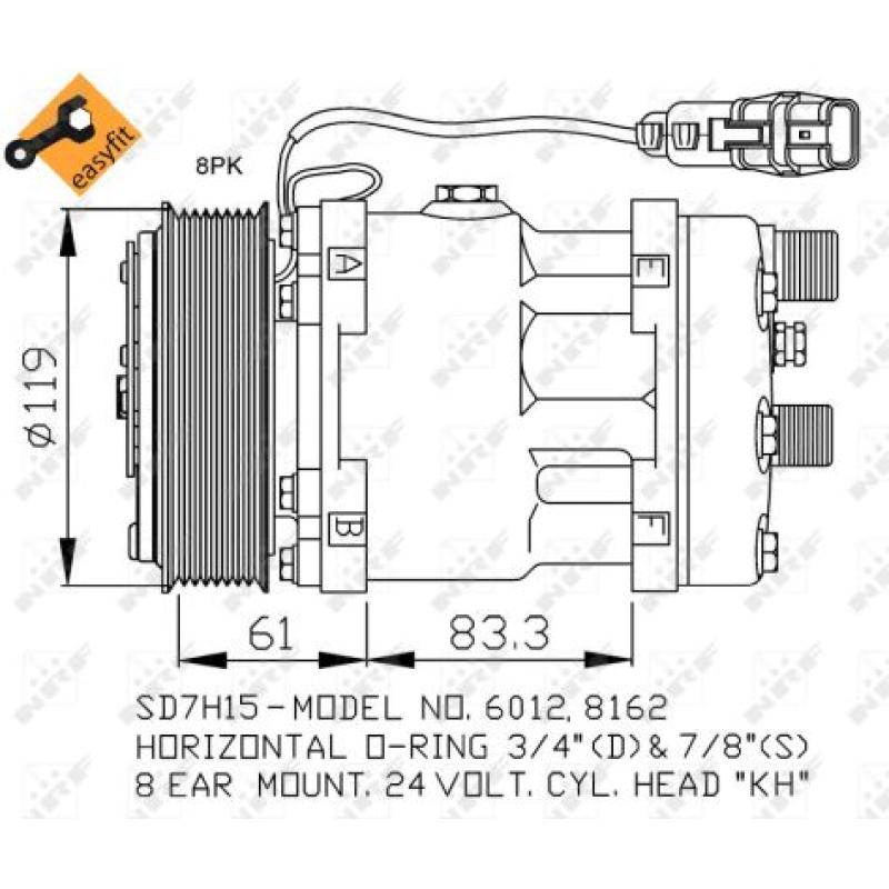 Compresseur, climatisation NRF 32707 - Visuel 3