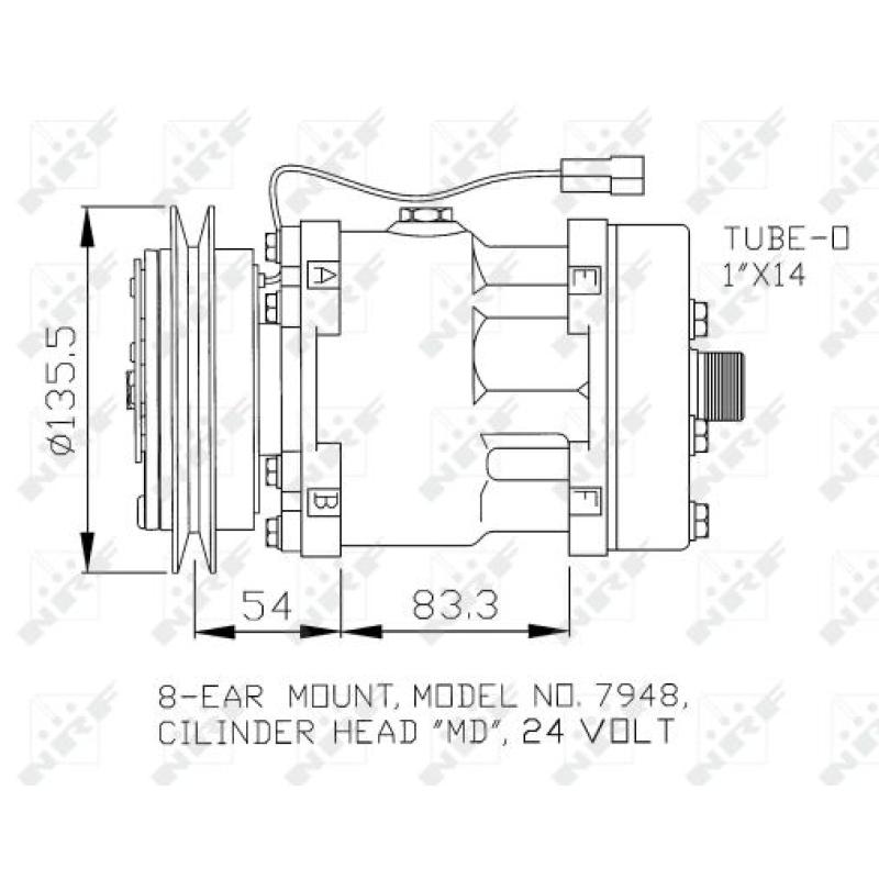Compresseur, climatisation NRF 32074 - Visuel 1