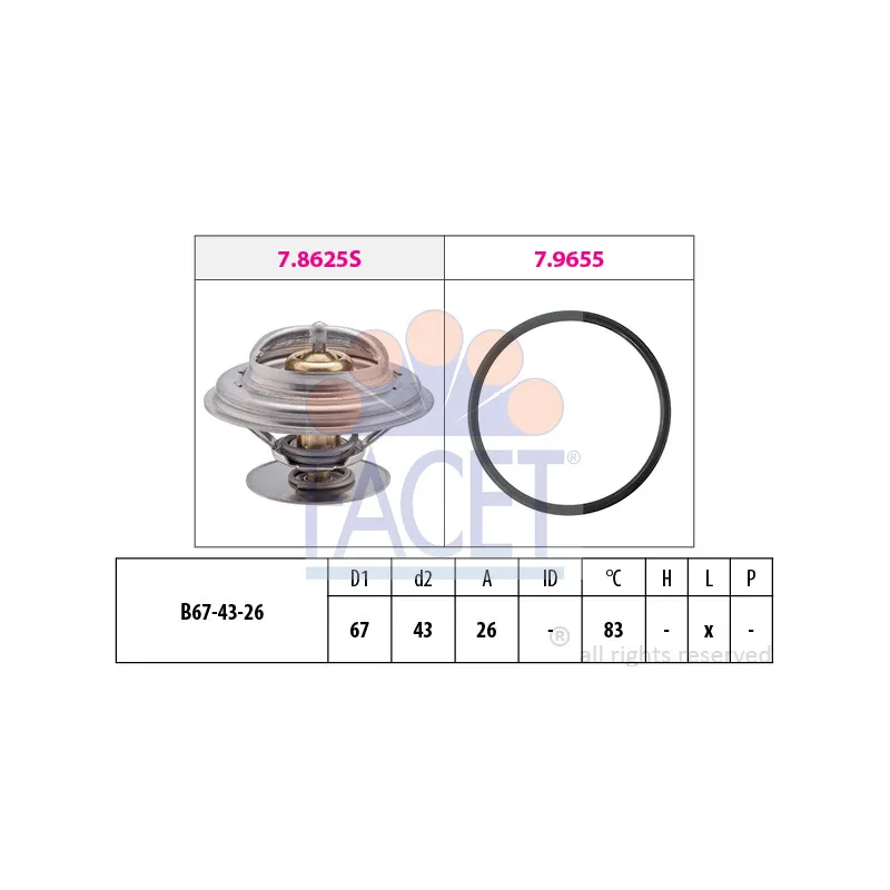 Thermostat d'eau FACET 7.8625