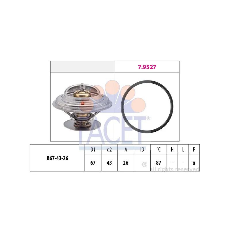 Thermostat d'eau FACET 7.8385