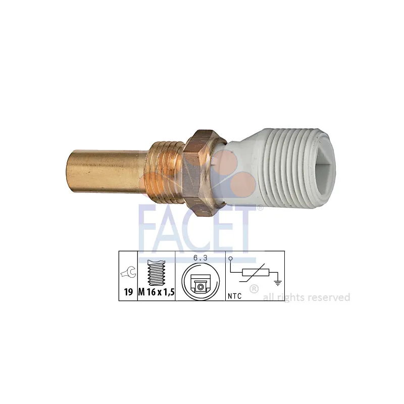 Sonde de température, liquide de refroidissement FACET 7.3238