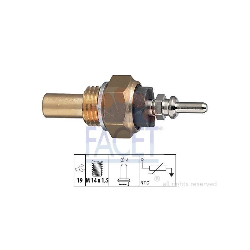 Sonde de température, liquide de refroidissement FACET 7.3131