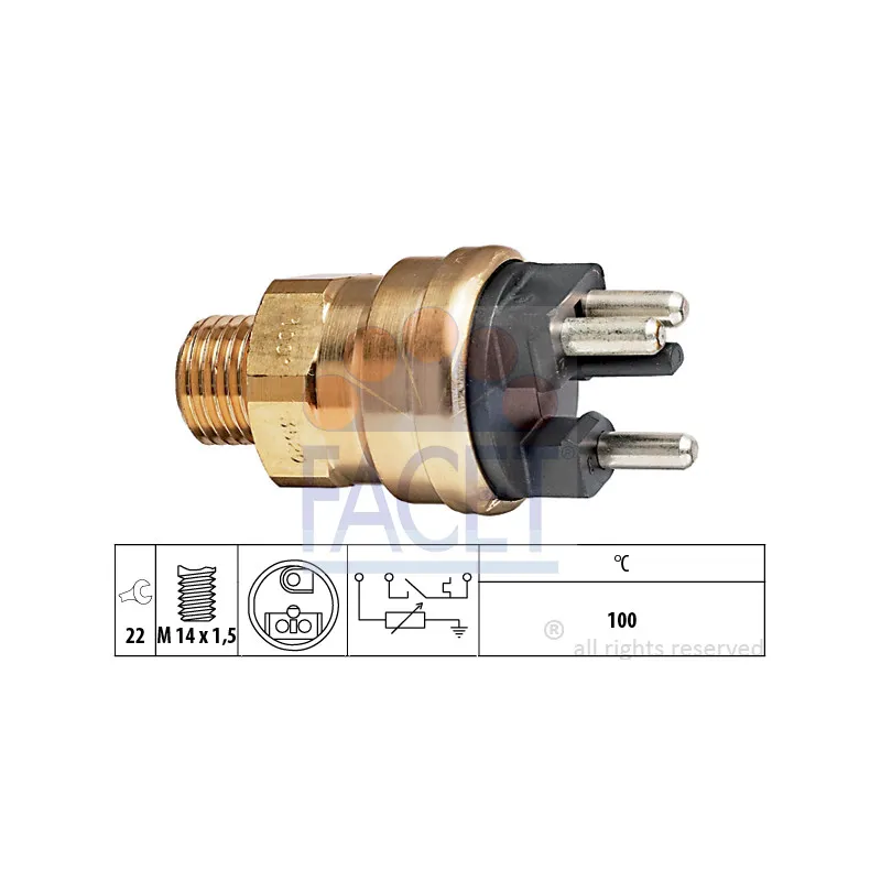 Sonde de température, liquide de refroidissement FACET 7.3529
