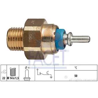 Contact thermique, voyant avertisseur de l'agent réfrigérant FACET