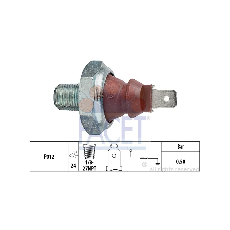 Indicateur de pression d'huile FACET 7.0047