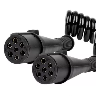 Câble spiralé remorque TIR 2x 7 PIN type N 5m 24V - AMIO 04380