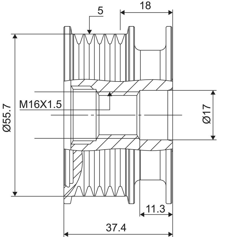 Poulie roue libre, alternateur VALEO 588122 - Visuel 2