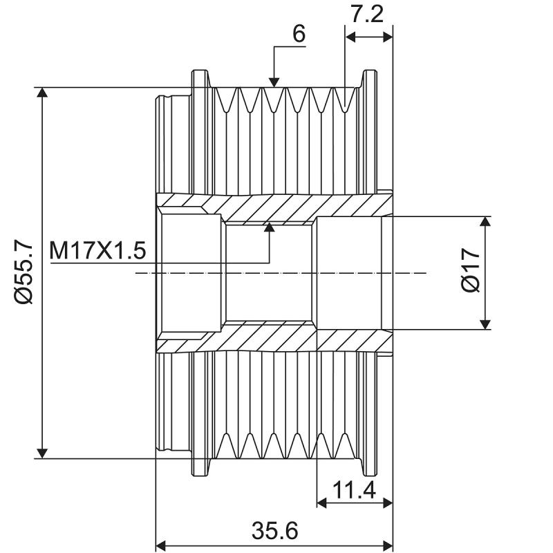 Poulie roue libre, alternateur VALEO 588118 - Visuel 2