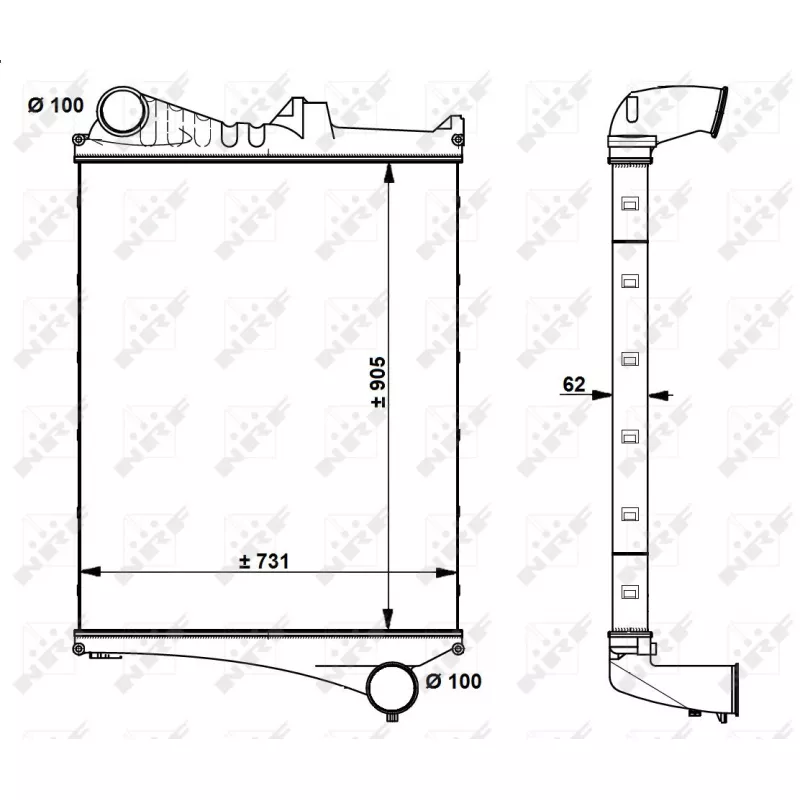 Intercooler, échangeur NRF 30225
