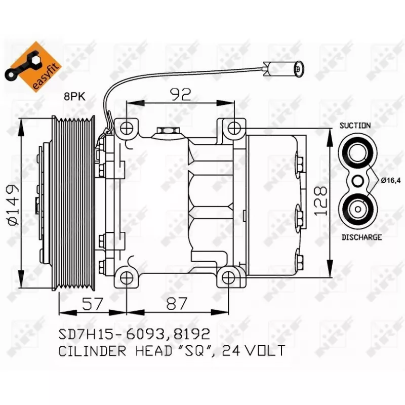 Compresseur, climatisation NRF 32699