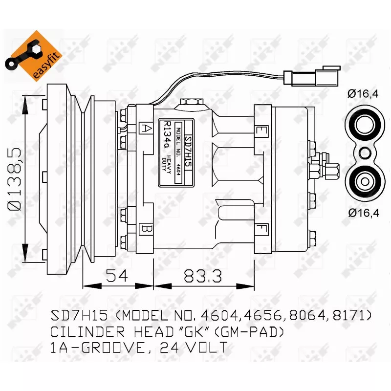 Compresseur, climatisation NRF 32281G