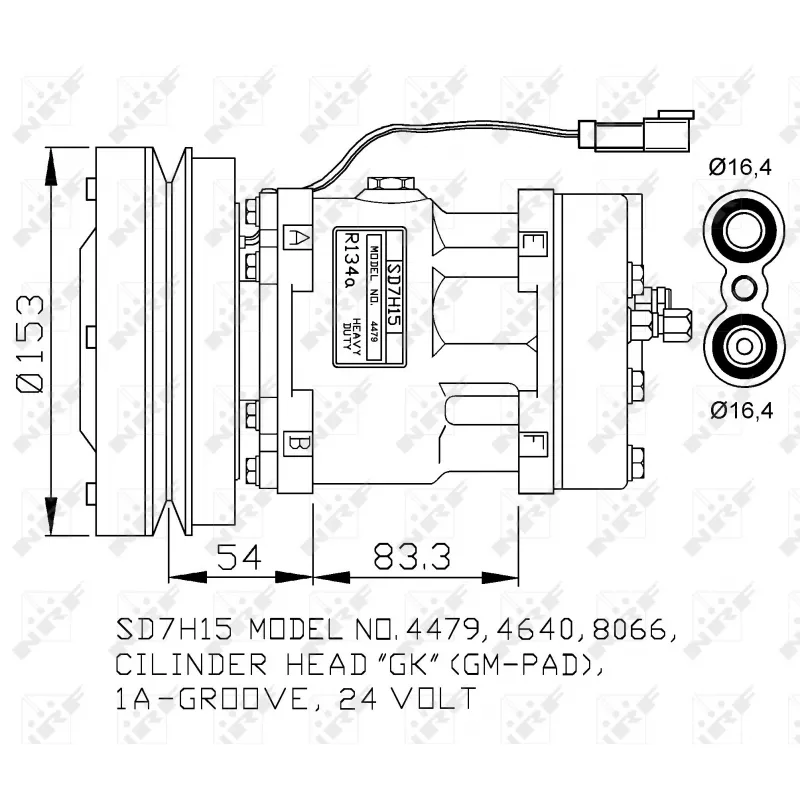 Compresseur, climatisation NRF 32879G