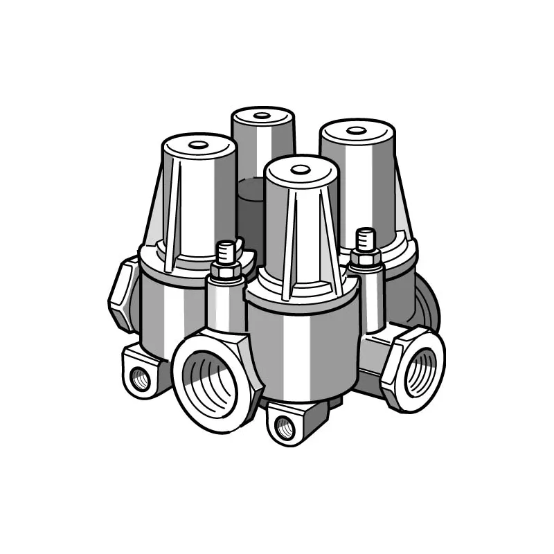 Valve de sécurité pour plusieurs circuits KNORR-BREMSE I85510