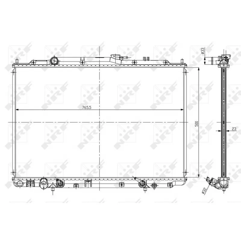 Radiateur, refroidissement du moteur NRF 56052