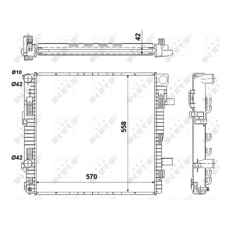 Radiateur, refroidissement du moteur NRF 53896