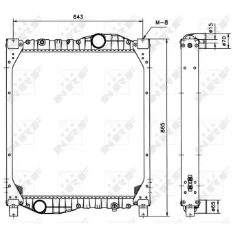 Radiateur, refroidissement du moteur NRF