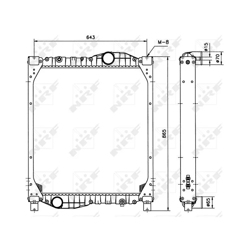 Radiateur, refroidissement du moteur NRF 51589