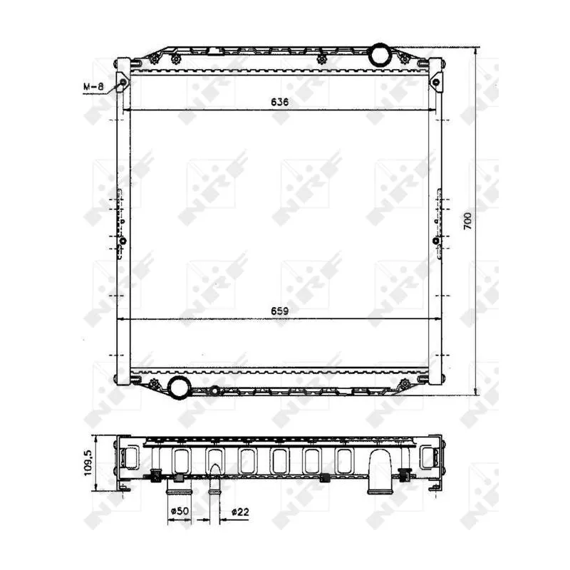 Radiateur, refroidissement du moteur NRF 51569A