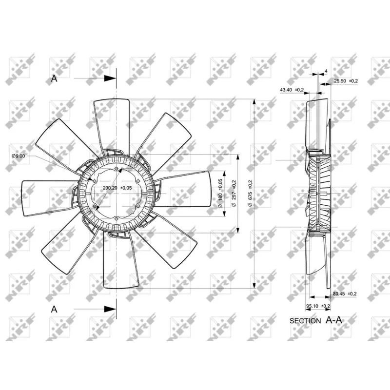 Roue du souffleur, refroidissementdu moteur NRF 49856